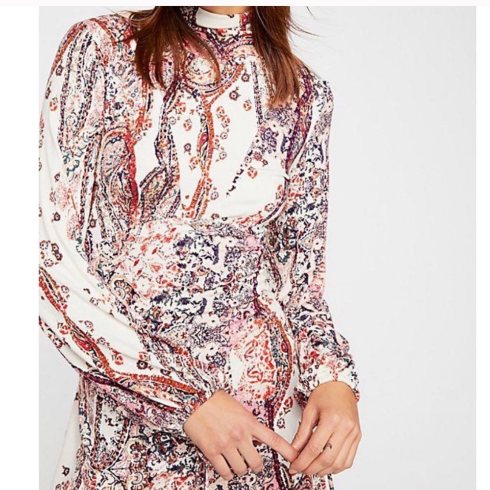 NWT Free People mock neck All Dolled Up Dress M - Picture 3 of 5